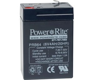 Heiser PB64 Power-Rite 6V, 4.5Amp Sealed Lead-Acid Battery