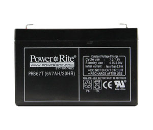 Heiser PB67 Power-Rite 6V, 7Amp Sealed Lead-Acid Battery