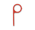 Heiser PIN06 Red Plastic Single Prong Pull Pin