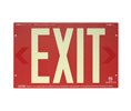 Heiser PL10RW Photo-Luminescent Exit Sign - Red