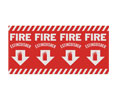 Heiser S102 "Fire Extinguisher" Wrap Around Self Adhesive Vinyl Sign - 24-1/2" x 12-1/2"