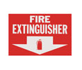 Heiser S103 "Fire Extinguisher" w/ Arrow Self Adhesive Vinyl Sign - 12" x 8"