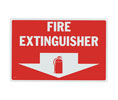Heiser S103A "Fire Extinguisher" w/Arrow Aluminum Sign - 12" x 8"