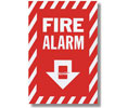 Heiser S105 "Fire Alarm" Self Adhesive Vinyl Sign - 8" x 12"