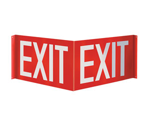 Heiser S113 "Exit" Rigid Plastic 3-D Sign - 12" x 8"