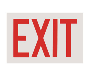 Heiser S115 Exit Self Adhesive Vinyl Sign - 12" x 8", White