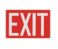 Heiser S115P "Exit" Rigid Plastic Sign - 12" x 8"