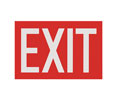 Heiser S128 "Exit" Self Adhesive Vinyl Sign - 12" x 8"
