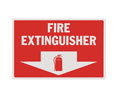 Heiser S128P "Fire Extinguisher" w/ Arrow Rigid Plastic Sign - 12" x 8"