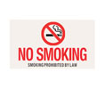 Heiser S132 "No Smoking" Self Adhesive Vinyl Sign w/ Picture - 8" x 5"