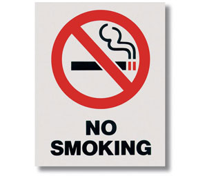 Heiser S135 "No Smoking" w/ Picotgram Self Adhesive Vinyl Sign - 8" x 10"