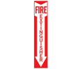 Heiser S140 "Fire Extinguisher" Arrow Self Adhesive Vinyl Sign - 4" x 18"