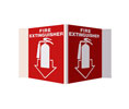 Heiser S182P "Fire Extinguisher" Arrow Rigid Plastic 3-D Sign - 5" x 6"