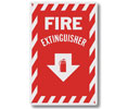 Heiser S190A "Fire Extinguisher" w/Arrow Aluminum Sign - 8" x 12"