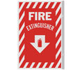Heiser S200P Fire Extinguisher w/ Arrow 90° Mount Rigid Plastic Sign - 8" x 12"