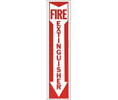 Heiser S600AF "Fire Extinguisher" Arrow Aluminum Sign - 4" x 18"