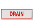 Heiser S706 Sprinkler Sign - Drain - Pre-Punched Corner Holes