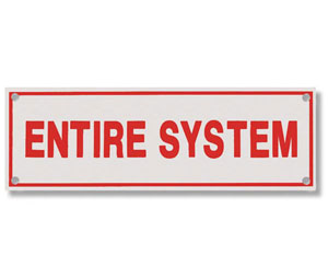 Heiser S709 Sprinkler Sign - Entire System - Pre-Punched Corner Holes