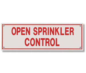 Heiser S716 Sprinkler Sign - Open Sprinkler Control - Pre-Punched Corner Holes