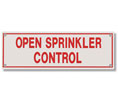 Heiser S716 Sprinkler Sign - Open Sprinkler Control - Pre-Punched Corner Holes