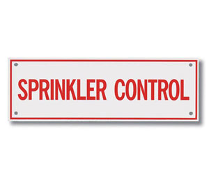 Heiser S718 Sprinkler Sign - Sprinkler Control - Pre-Punched Corner Holes