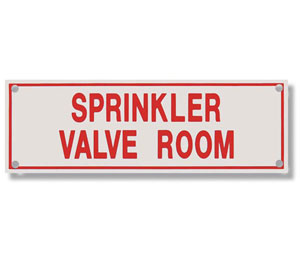 Heiser S719 Sprinkler Sign - Sprinkler Valve Room - Pre-Punched Corner Holes