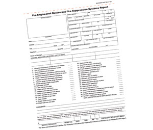 Heiser SER100 Pre-Engineered Restaurant Fire Suppression System Report