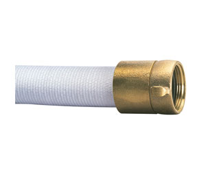 Heiser SJ100NPSH 100' x 1 1/2" Single Jacket NPSH Fire Hose - Brass Couplings