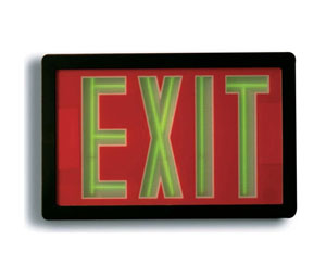 Heiser SL20RB Self-Luminous Exit Sign - 20 Year