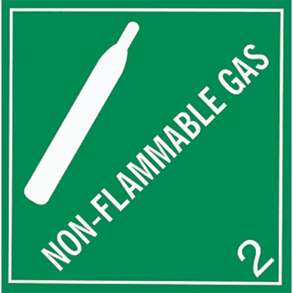 Heiser 1044 Non-Flammable Gas DOT Label - 4"W x 4"H