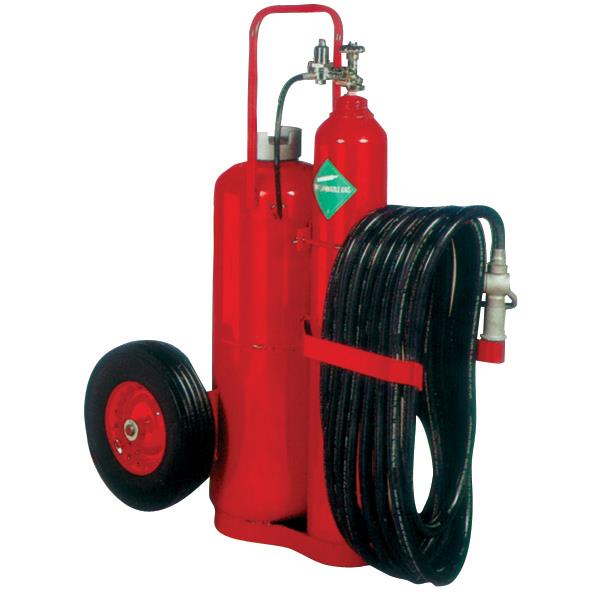 Badger 19915 Badger 125 lb. Wheeled Regulated Cylinder Operated Purple K Dry Chemical Fire Extinguisher