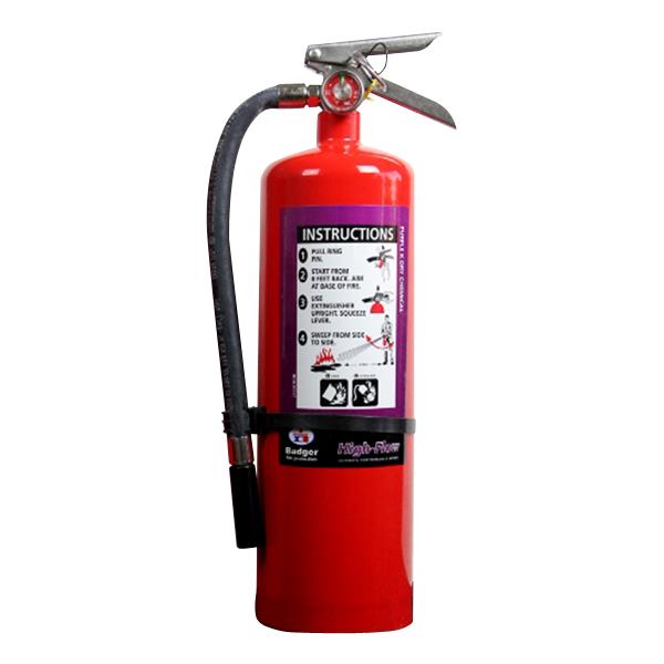 Badger 21006159 Badger Extra 10 lb. High Flow Purple K Dry Chemical Fire Extinguisher w/ Wall Hanger