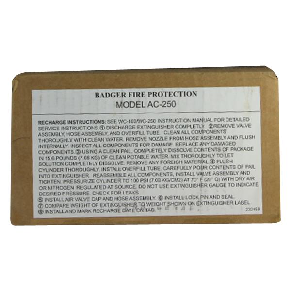 Badger 23173 Badger AC-250, 2 1/2 Gallon, Wet Chemical Recharge