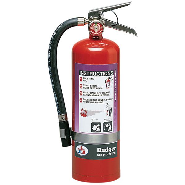 Badger 23488 Badger Extra 5 lb. Purple K Dry Chemical Fire Extinguisher w/ Wall Hanger