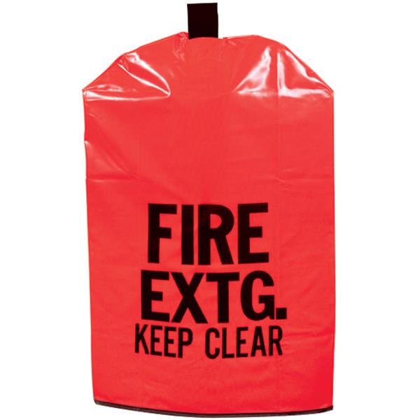 Heiser 2915 Reinforced Vinyl Fire Extinguisher Cover w/out Window - Medium, 16 1/2"W x 25"L