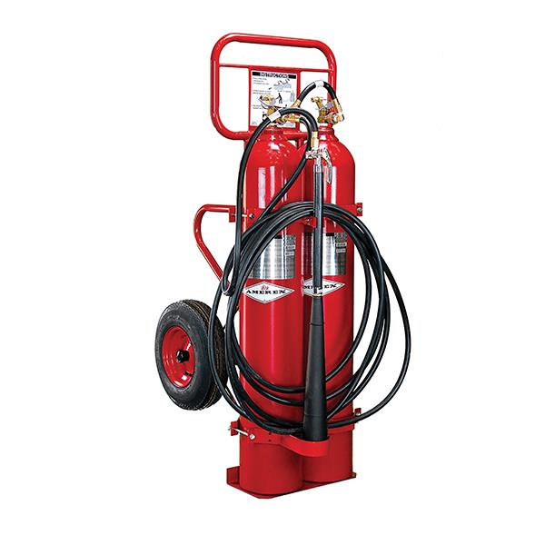 Amerex 334AX Amerex 100 lb. CO2 Wheeled Fire Extinguisher