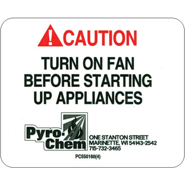 ProTex 553486 Exhaust Fan Caution Labels