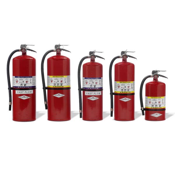 Amerex 594AX Amerex 13.2 lb. Fast Flow ABC Dry Chemical Fire Extinguisher w/Wall Hanger