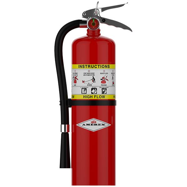 Amerex 720AX Amerex 10 lb. High-Flow ABC Dry Chemical Fire Extinguisher w/Wall Hanger