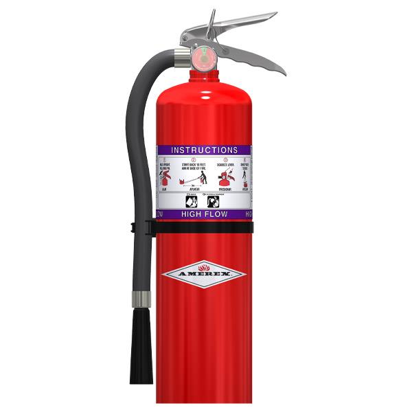 Amerex 722AX Amerex 10 lb. High-Flow Purple K Dry Chemical Fire Extinguisher w/Wall Hanger