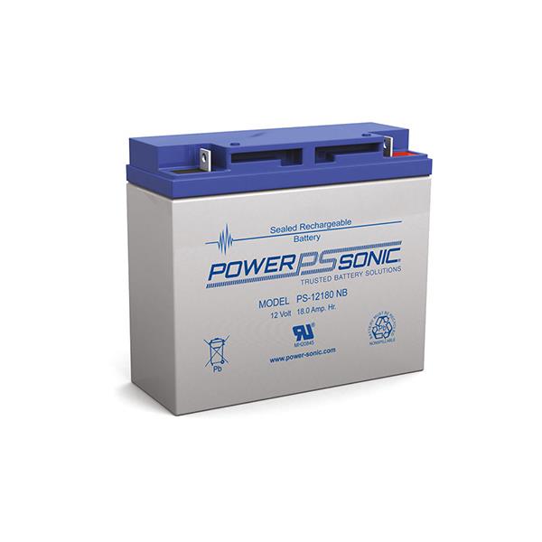 Heiser B1218NB Powersonic 12V, 18 Amp Sealed Lead-Acid Battery - Nut and Bolt Connection