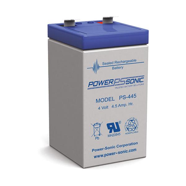 Heiser B445 Powersonic 4V, 4.5Amp Sealed Lead-Acid Battery