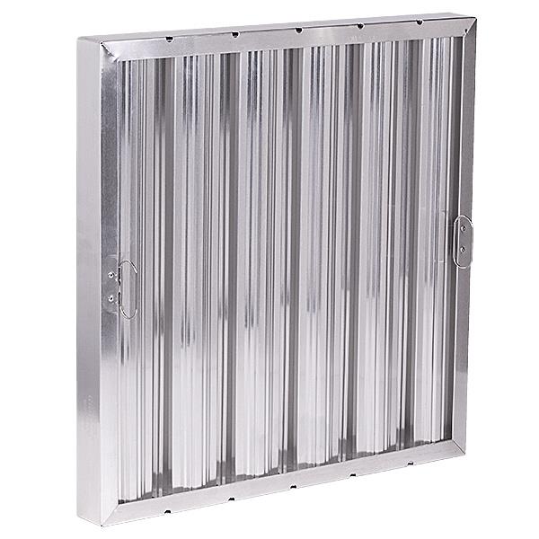 Heiser FT1216A FireTech 12"H x 16"W Aluminum Baffle Grease Filter