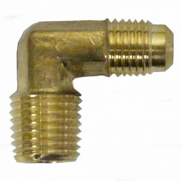 Heiser FT170 1/4" NPT 45° Flare Elbow: 7/16-20 x 1/4"NPT