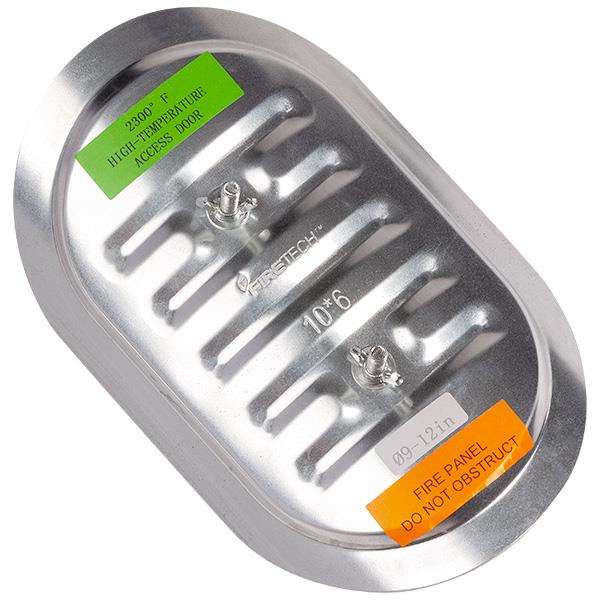 Heiser FTHR9 FireTech Hi-Temp Round Sandwich Style Access Door - For 9" - 12" Dia. Ducts, 2300°F