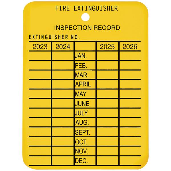 Heiser PTAG4 4-Year Plastic Inspection Tag - 2 1/4"W x 3"H