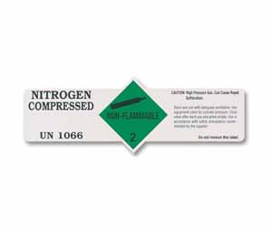 Heiser 1066 UN1066 - Nitrogen Compressed DOT Label
