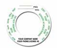 Heiser 142C Custom Verification of Service Collar - White w/Green Imprint, 1-3/8"ID