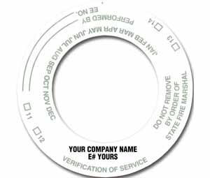 Heiser 143CA Custom CA Verification of Service Collar - White w/Gray Imprint, 1-3/4"ID