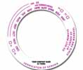 Heiser 145CA Custom CA Verification of Service Collar - White w/Violet Imprint, 3-1/16"ID